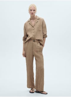 MANGO Pocket Textured Shirt  - Image 4