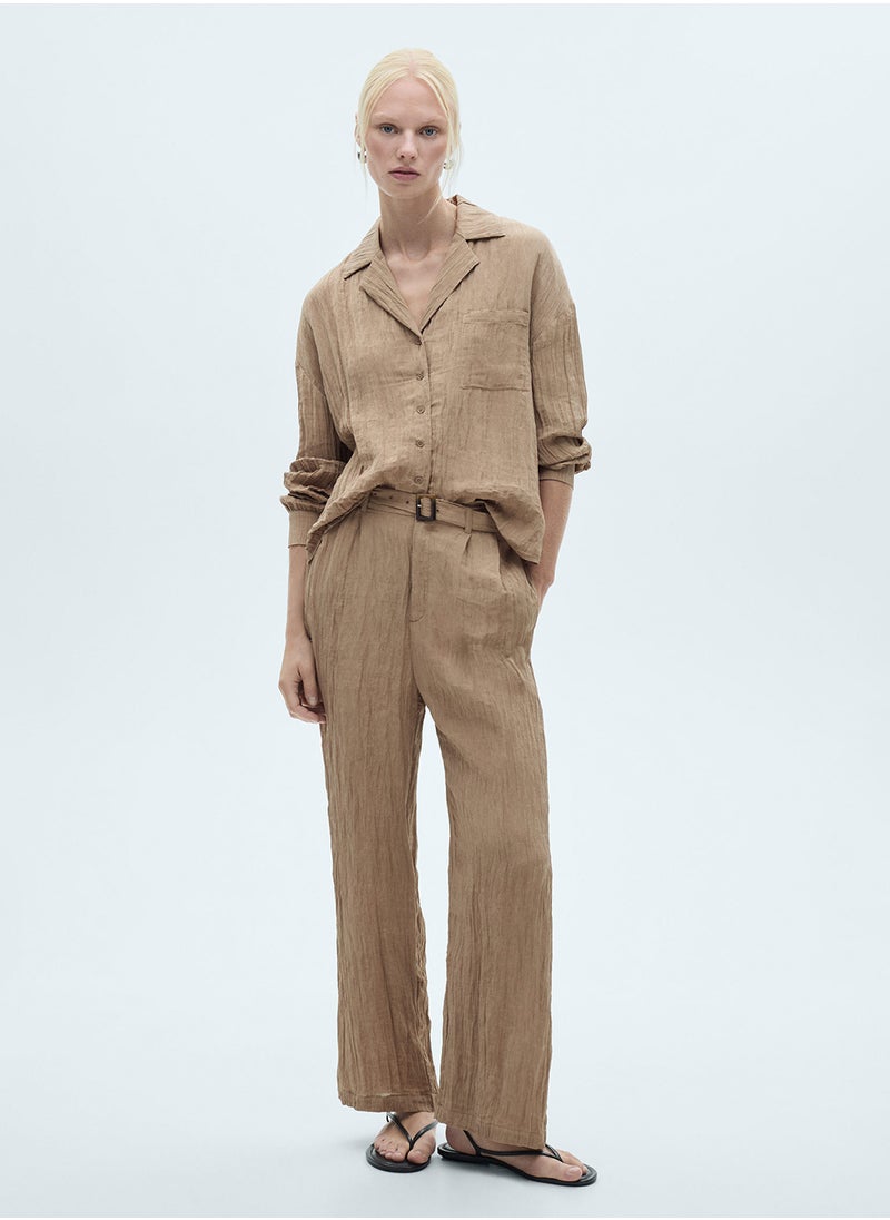 MANGO - Pocket Textured Shirt - Image 1
