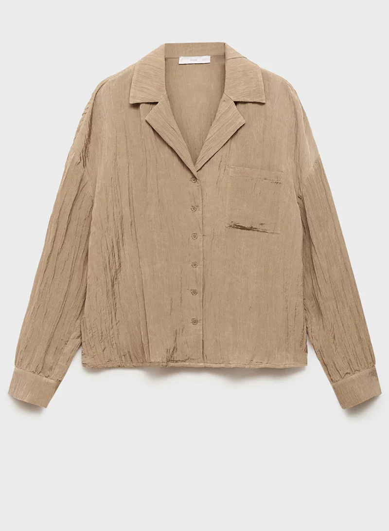 مانجو Pocket Textured Shirt