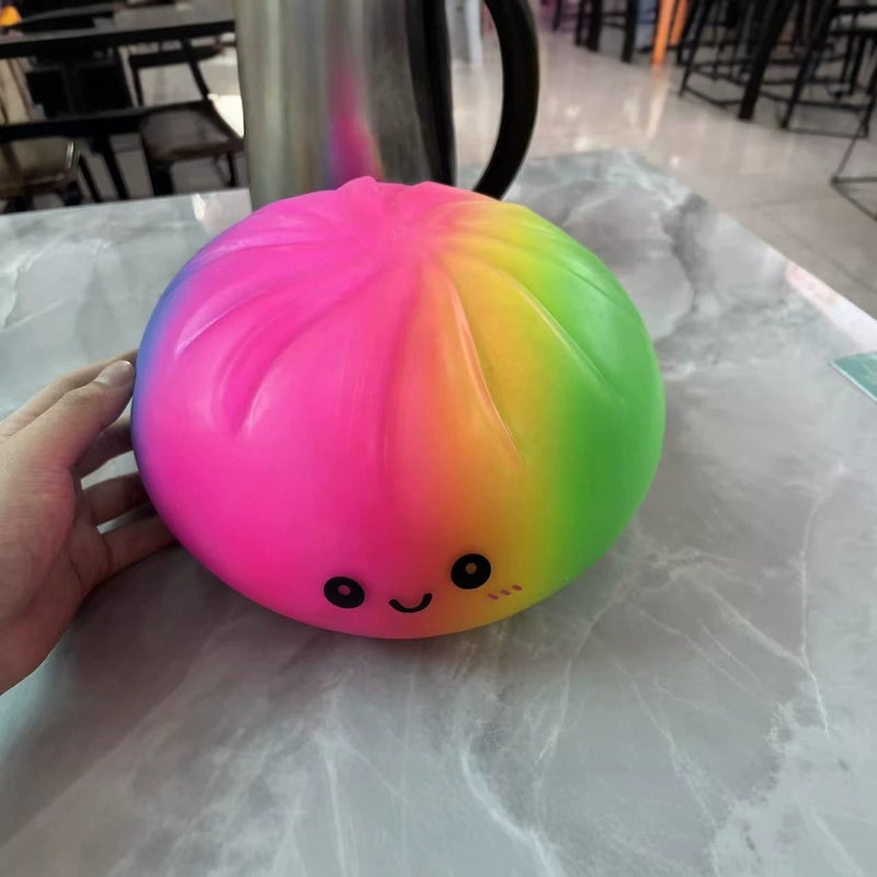 25cm Simulated Steamed Bun Squeeze Toy with Steamer, TPR - Image 5