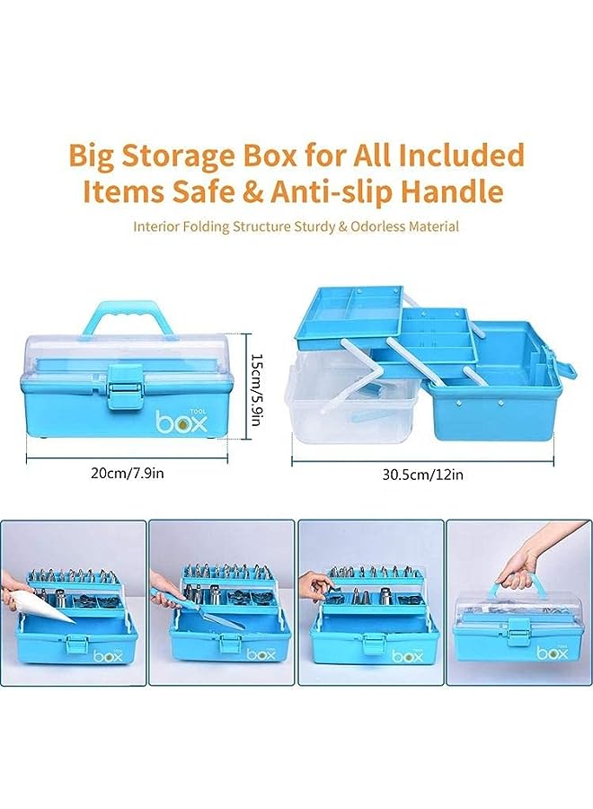 راكسوم الصفحة الرئيسية - مجموعة أدوات تزيين الكيك الكل في 1 مكونة من 236 قطعة من إكسسوارات تزيين الكيك مع صندوق تخزين - Image 2