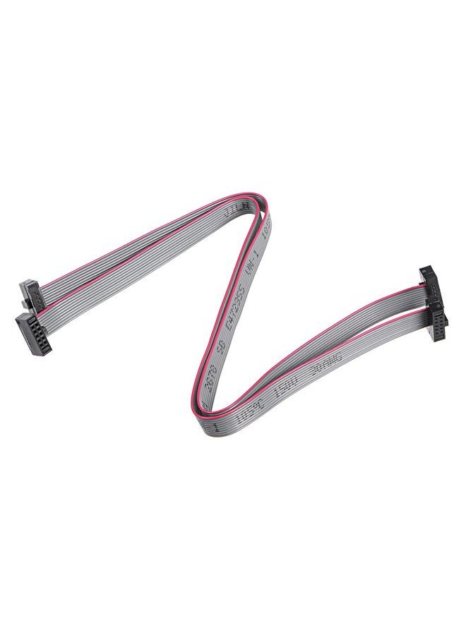 uxcell IDC 10 Pins Connector Flat Ribbon Cable Female Connector Length 20cm 1.27mm Pitch,2pcs - Image 1