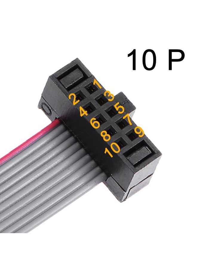 uxcell IDC 10 Pins Connector Flat Ribbon Cable Female Connector Length 20cm 1.27mm Pitch,2pcs - Image 3