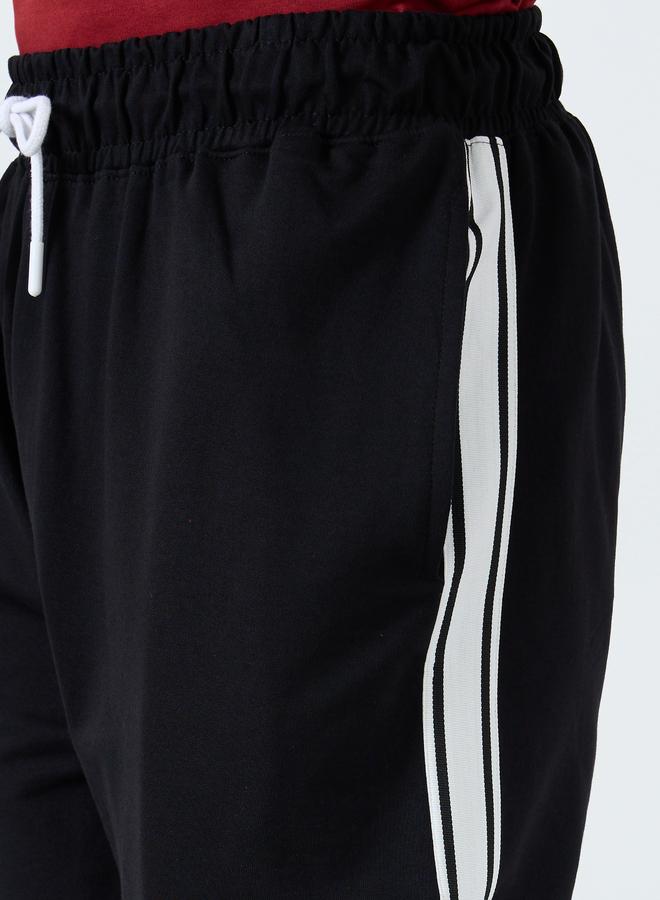 Styli Men Black Striped Joggers - Image 3