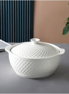 Dove Porcelain Soup Bowl With Lid White 10.25 Inch 