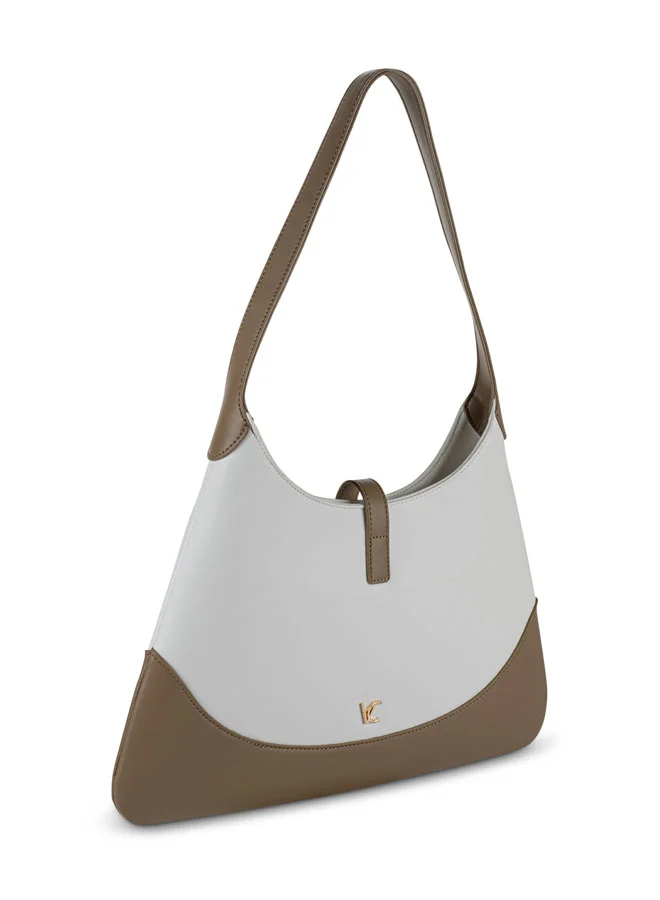 Vincci Women Solid Shoulder Bag with  Zip Closure