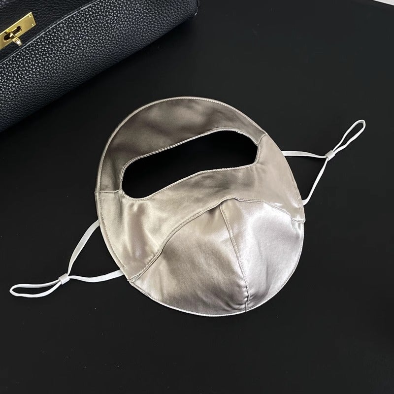 Silk 100% Mulberry Silk Sun Protection Full-Face Mask for Outdoor Driving - Image 1