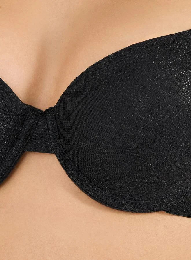 Styli Pack of 2 - Padded Wired Glitter T-Shirt Bra