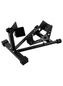 Motorbike Wheel Chock Front Stand with Clamps,Black