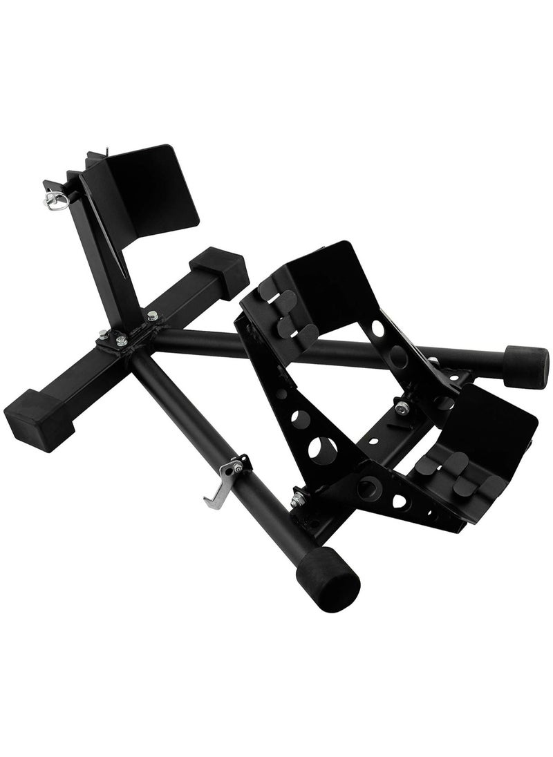 Generic - Motorbike Wheel Chock Front Stand with Clamps,Black - Image 1