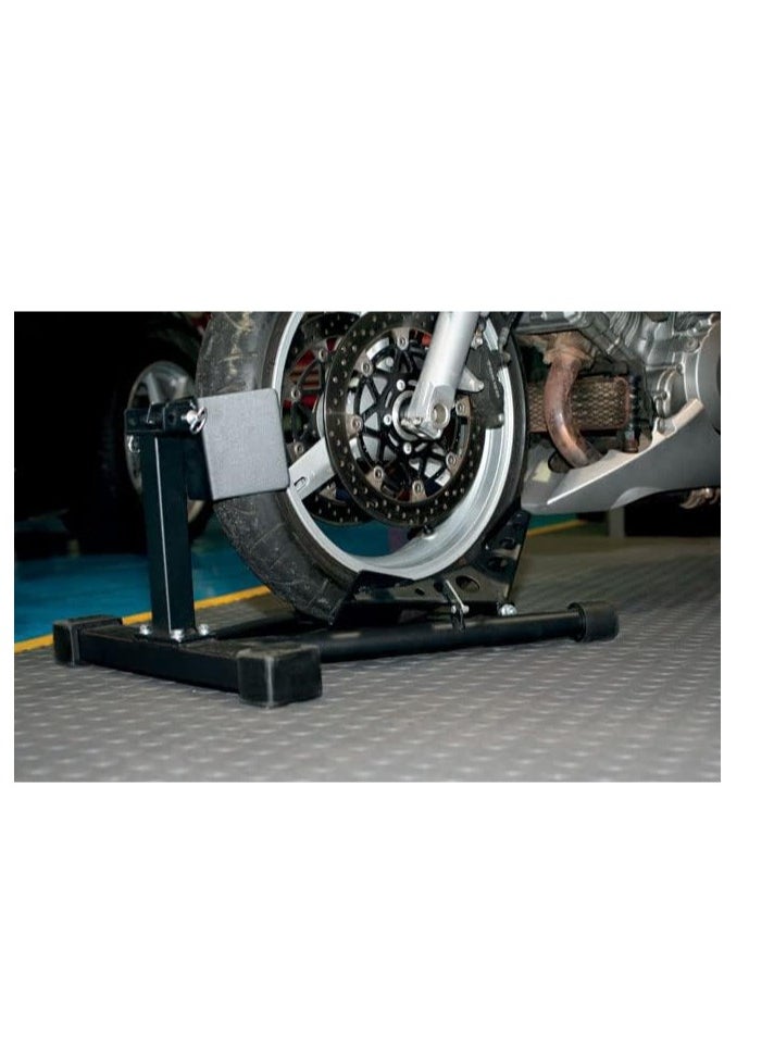 Generic - Motorbike Wheel Chock Front Stand with Clamps,Black - Image 1