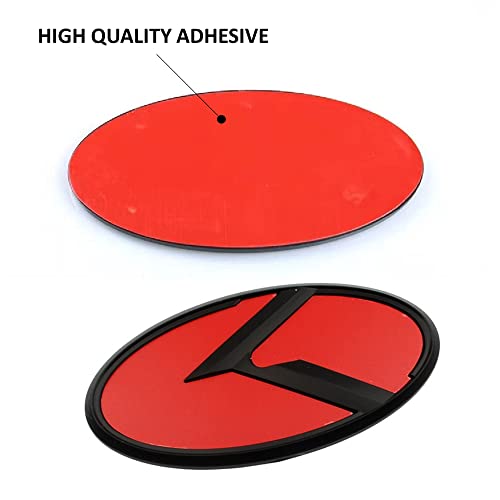ARKOSKNIGHT 2PCS Vintage Vintage K Badge,Front Hood Rear Trunk Emblem Stickers Compatible with Vintage K Accessories (Red Black) - Image 3