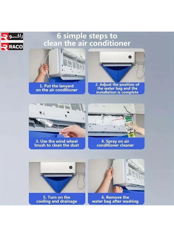 راكو مجموعة تنظيف مكيفات الهواء من راكو لحماية الحائط من تنظيف وحدات تكييف الهواء المثبتة على الحائط - Image 2