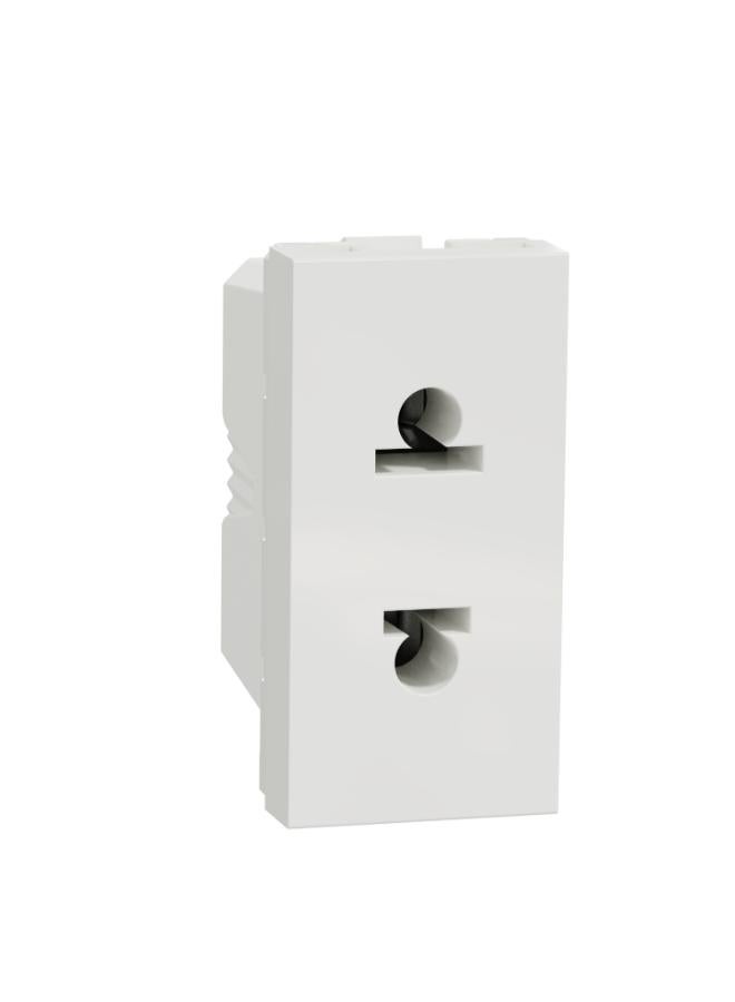 New Unica 2P 16A Euroamerican Socket Outlet - Glossy White