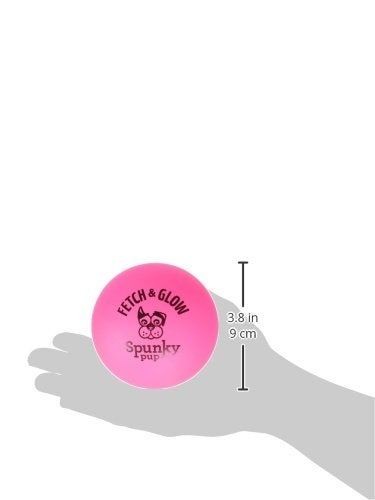 Spunky pup Fetch & Glow Ball Dog Toy | Glowing Logo Toss Balls for Large Dogs | Indoor & Outdoor Active Play | Durable | Waterproof & Floats | Non Toxic | Assorted Colors | For Large Dogs - Image 3