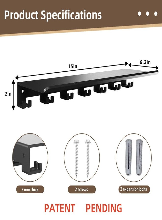 Sahans Floating Shelf Organizer Compatible with Tonal Accessories Home Gym Weight wall Storage Equipment Hanger Metal Rack Holder Wall Mount with Hooks T-Lock Adapters Bracket Hanger Workout (Floating Shelf) - Image 2