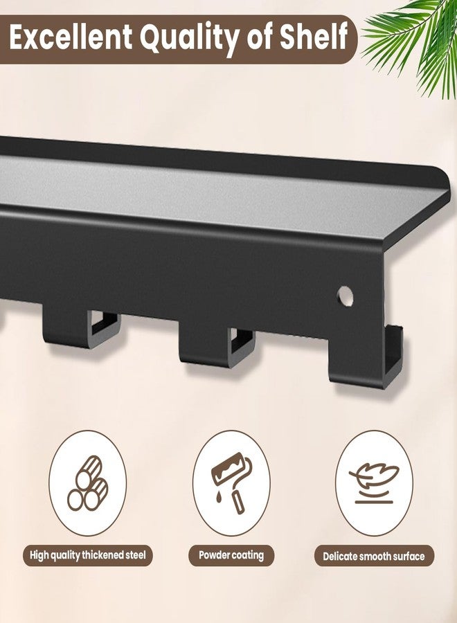 Sahans Floating Shelf Organizer Compatible with Tonal Accessories Home Gym Weight wall Storage Equipment Hanger Metal Rack Holder Wall Mount with Hooks T-Lock Adapters Bracket Hanger Workout (Floating Shelf) - Image 3
