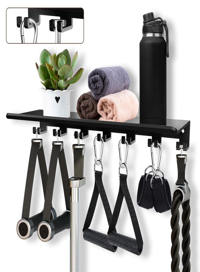 Sahans Floating Shelf Organizer Compatible with Tonal Accessories Home Gym Weight wall Storage Equipment Hanger Metal Rack Holder Wall Mount with Hooks T-Lock Adapters Bracket Hanger Workout (Floating Shelf) - Image 1