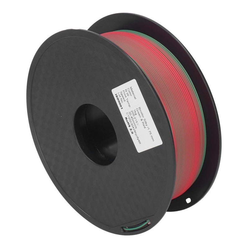 خيوط PLA لامعة ثنائية اللون 1.75 مم مقاومة للانسداد عالية الأداء مستهلكات طابعة ثلاثية الأبعاد - Image 4