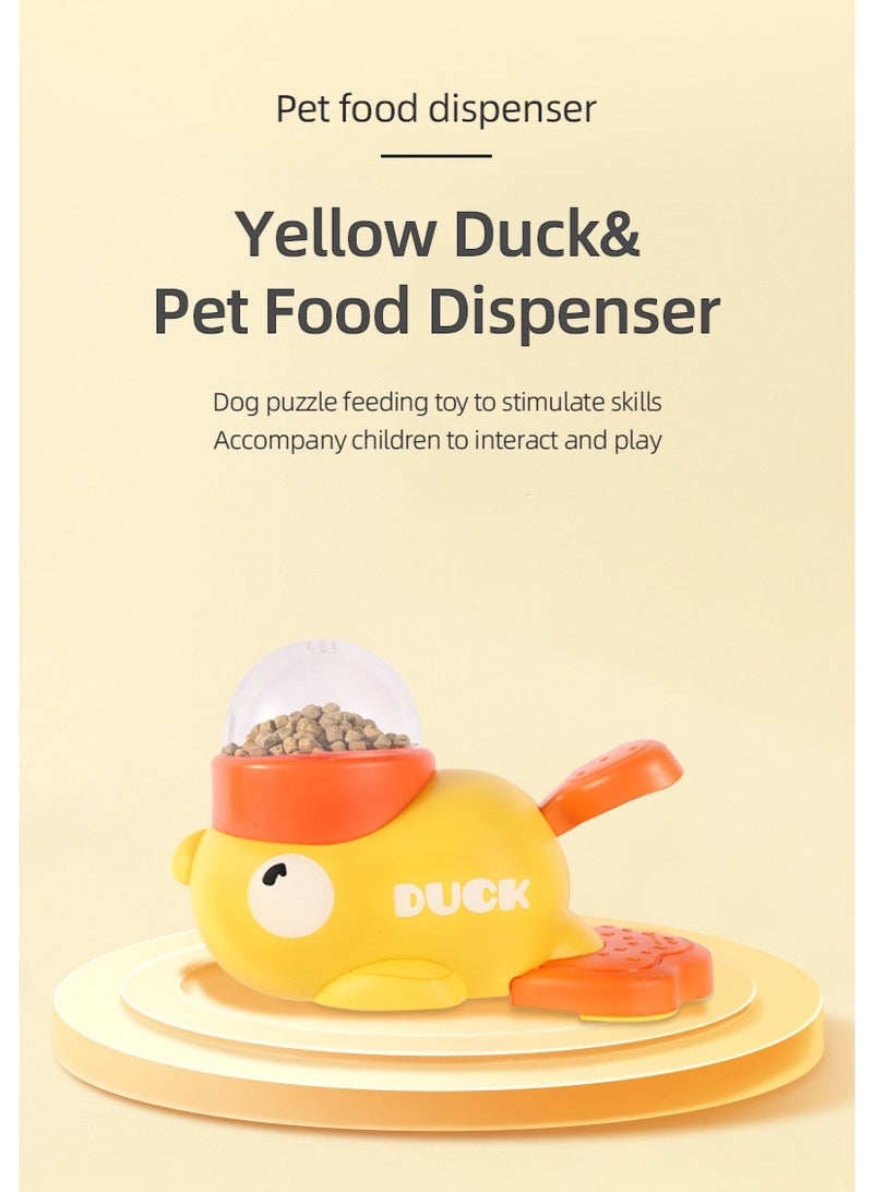 2-in-1 Interactive Slow Feeder Dog Toys, Dog Puzzle Toy/Cat Puzzle Toy – Duck Dispenser with 3 Adjustable Treat Holes – Mental Stimulation, Slow Eating for Dogs & Cats, Enrichment Toy for Small Medium Large Dog, Indoor Cat - Image 2