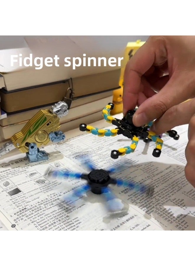 Loquat Fingertip Gyro Toy Finger Gyro Decompression Luminous Deformation Varied Mechanical Children's Turin Music Boy-Color:【english Color Box】-purple - Image 2