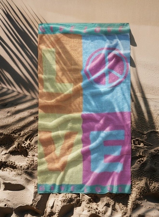 snooze Snooze Beach towel, 170*90 cm, love design  - Image 2