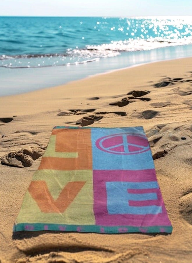 snooze Snooze Beach towel, 170*90 cm, love design  - Image 4
