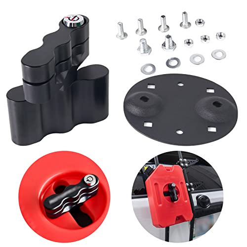 MIKODA RX-LOX-PM Pack Mount Lock, Locking Pack Mount with Backing Plate Base and 2 Keys, 1-3 Gallon Compatible with RotopaX Standard Fuel Pack, Water Container, Gasoline Pack, Storage Box - Image 1