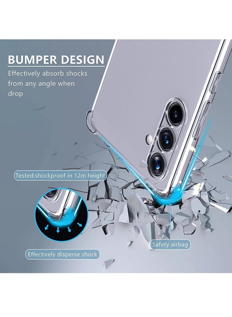 DUSALA Samsung Galaxy A54 Case Clear Shockproof Silicone Case With Camera Protection Armour Protective Cover [Slim-Fit] Soft Thin Full Cover Phone Case for Samsung Galaxy A54 5G Transparent - Image 3
