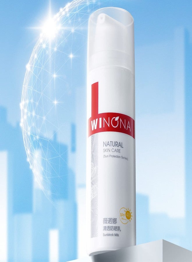 WINONA SPF 48+++ Face Sunscreen Lotion, Skin Soothing Sunblock Milk for Sensitive and Dry Skin, Enriched with Portulaca Oleracea, Lightweight, Gentle, and Moisturizing, 1.76oz - Image 5