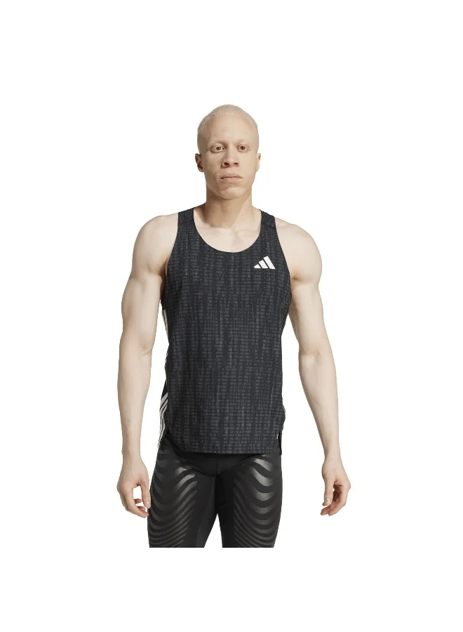 Adidas Adidas Adizero Snglt M Grey Singlet (Shirt) T-Shirts For Men