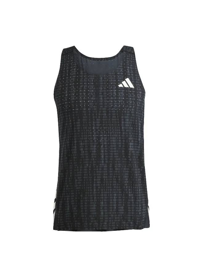 Adidas Adidas Adizero Snglt M Grey Singlet (Shirt) T-Shirts For Men