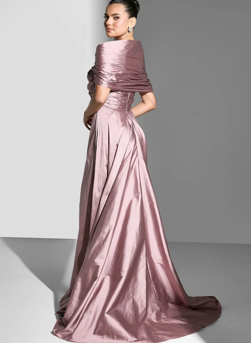 Namshi x Gathered Shoulder Gown