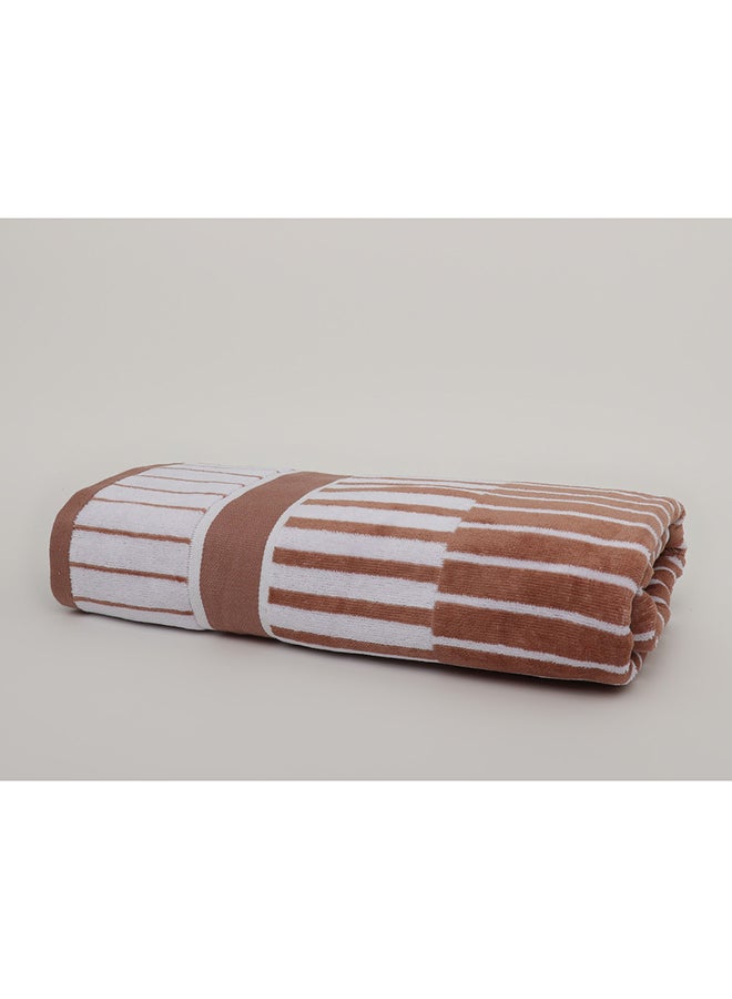 White Rose Towel SPRING COLLECTION S - 450 GSM - 100% Cotton Velour - Bath Sheet 80x160 cm -MultiColour - Modern Stripe Design - Luxury Touch - Extra Absorbent  - Image 2