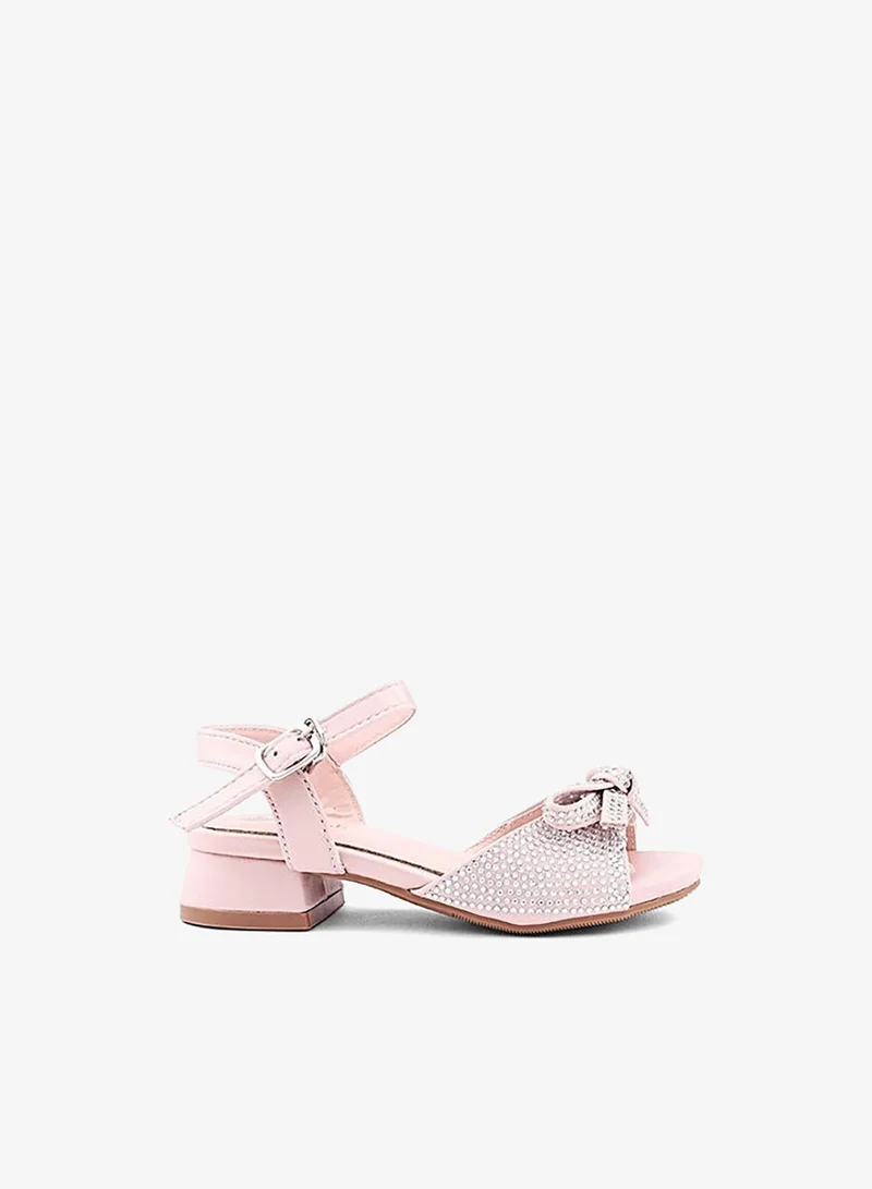 كابلي صنادل بناتي بكعب مسطح وحزام للكاحل