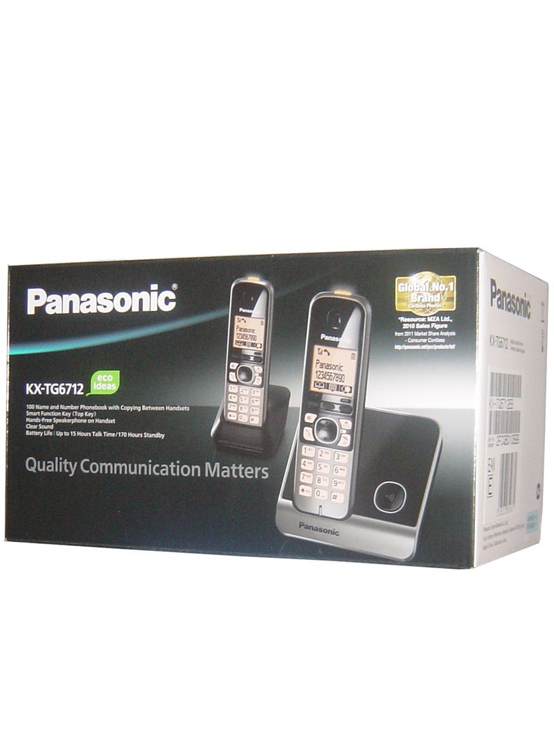 باناسونيك هاتف لاسلكي رقمي ثنائي مع مفتاح الوظيفة الذكية وشاشة بإضاءة خلفية كهرمانية - Image 5