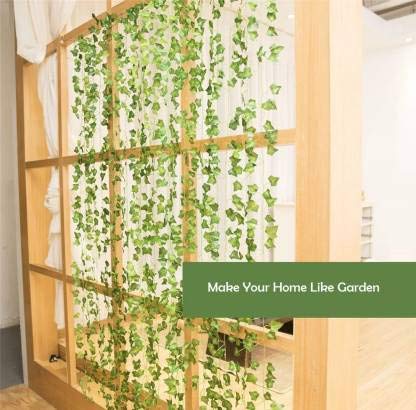 VRCT Natural Look Green Artificial Money Plant Creeper/Vine for Artificial Gardening and Home Decor (Pack of 12 Strings)(7 FEET Each) - Image 3