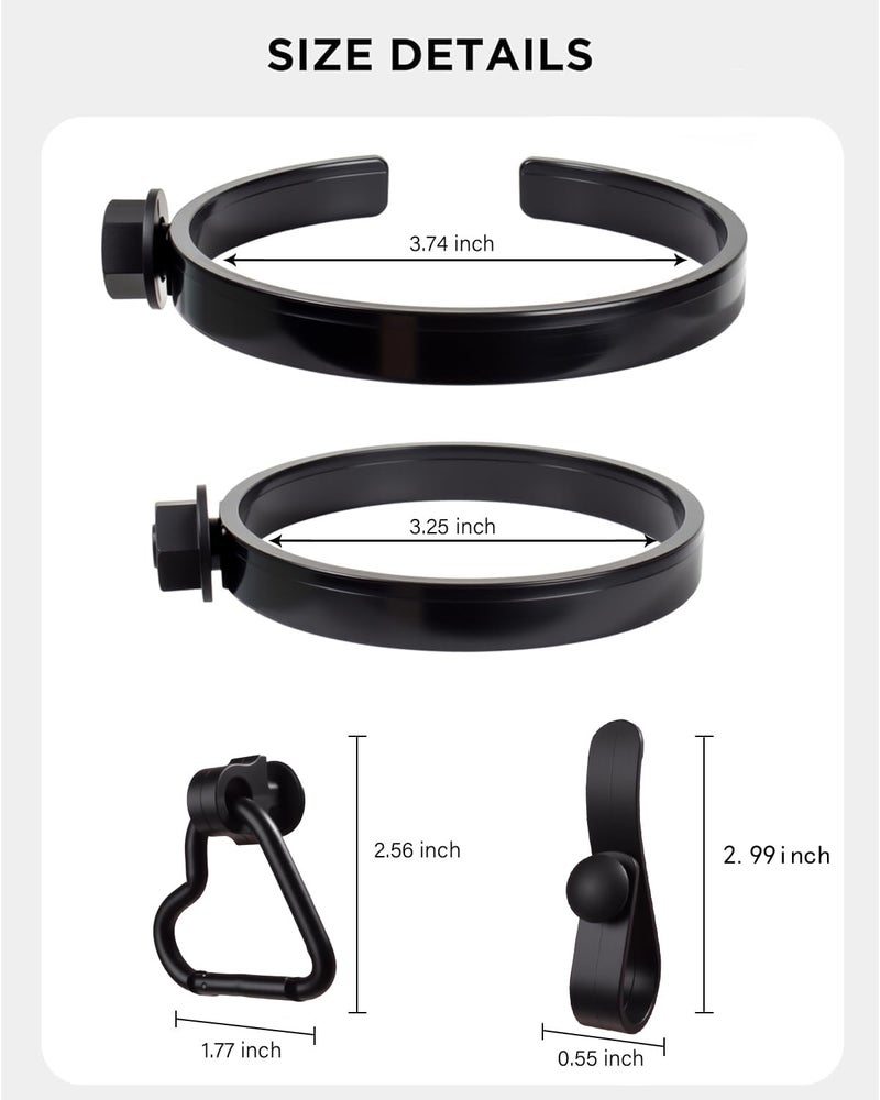 LETGO Cup Holder for Bogg Bag â€“ Compatible with Stanley 30oz/40oz Tumblers, Bogg Bag Accessories Insert Hook Carabiner Keychain Holder Charms (New Black) - Image 2