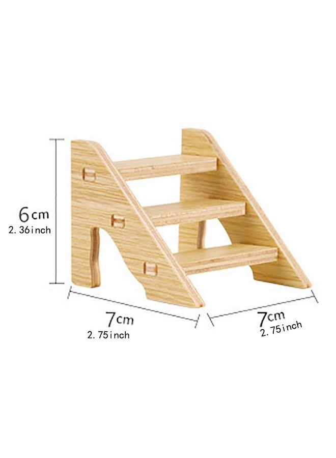 2pcs Wood Hamster Toy Stair Chew Hamster Climbing Ladder Bridge Guinea Pig Platform Ramp Gerbil Rat Small Animal Accessories - Image 2