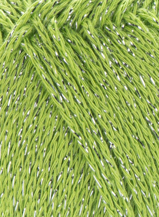 YarnArt Elegance Sparkly Yarn - Metallic Cotton Blend, Fine Sport for Knitting & Crochet, Lightweight Thread for Shawls & Sweaters, 50g (130m), Green - (1, 114) - Image 2