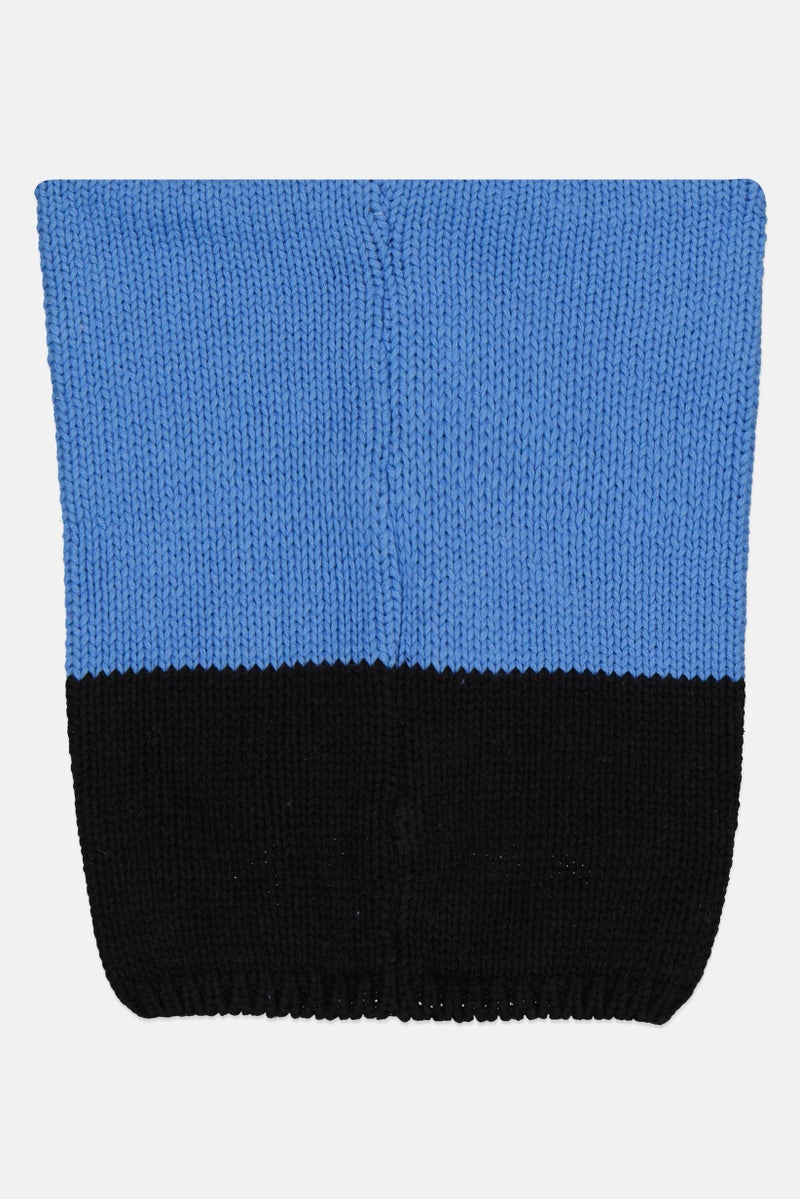 Reserved Toddlers Boy Knitted Bennie, Black/Blue - Image 2