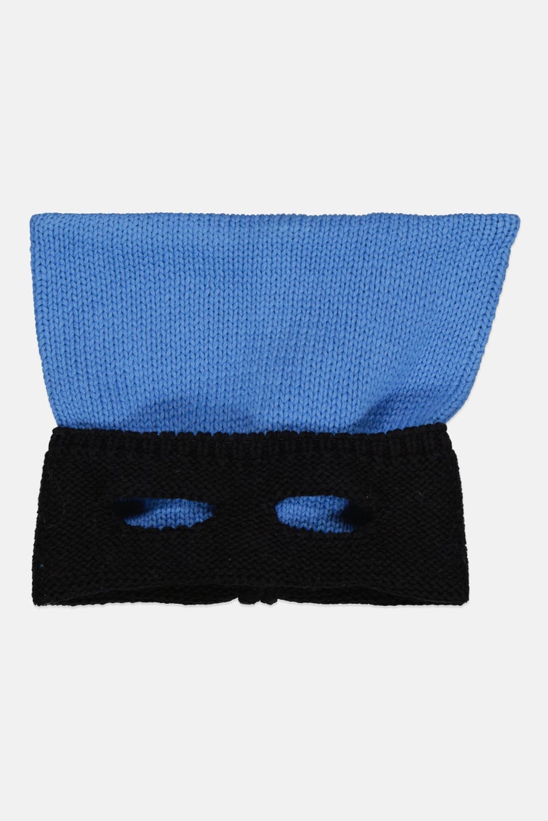 Reserved Toddlers Boy Knitted Bennie, Black/Blue - Image 3