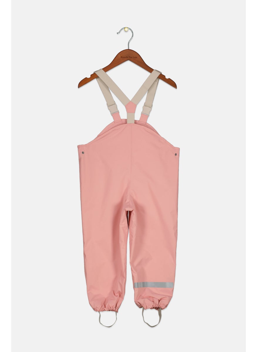 Tchibo Toddlers Girl Solid With Suspender Trouser, Rose Pink  - Image 2