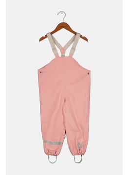 Tchibo Toddlers Girl Solid With Suspender Trouser, Rose Pink  - Image 1