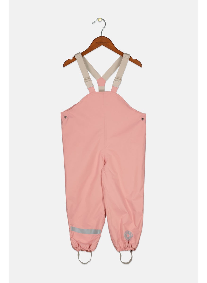 Tchibo Toddlers Girl Solid With Suspender Trouser, Rose Pink  - Image 1