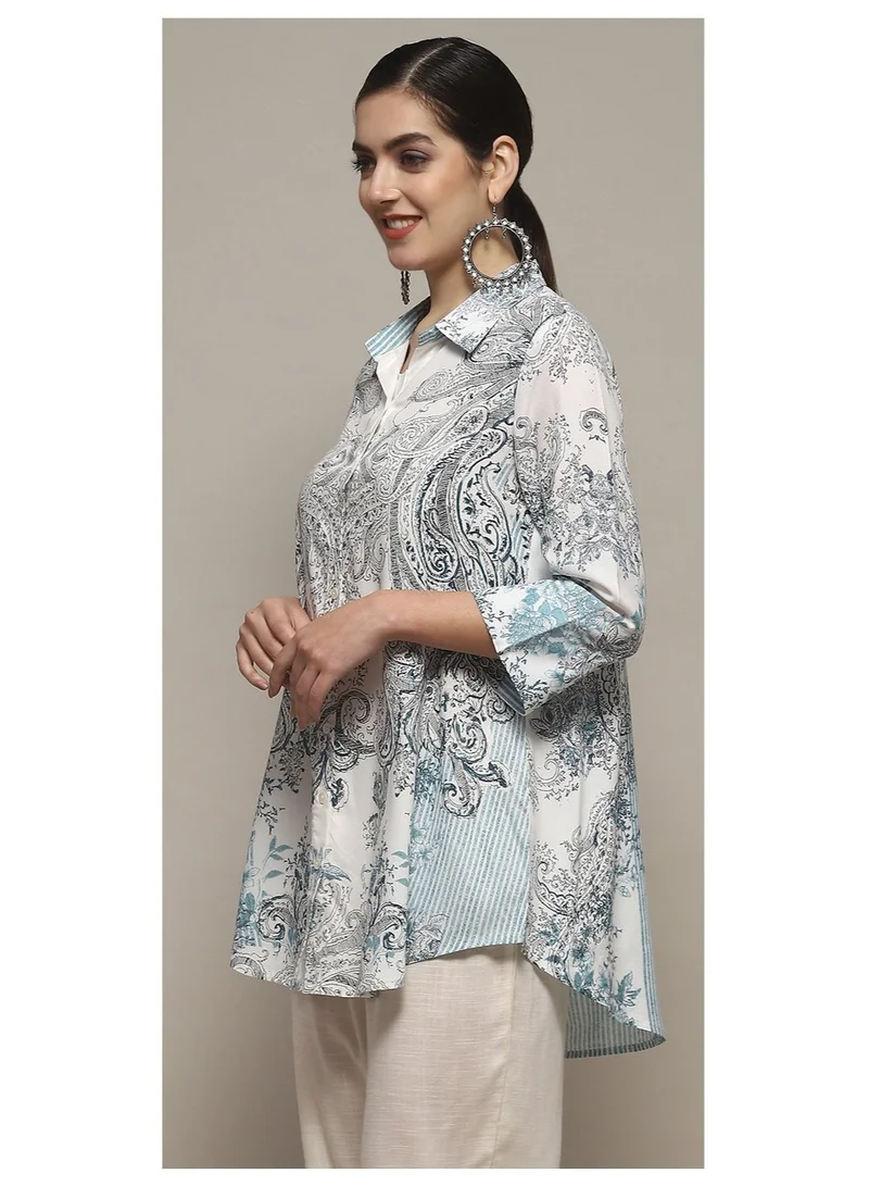 Biba  Blue Viscose Straight Kurti for Women | Best Price UAE