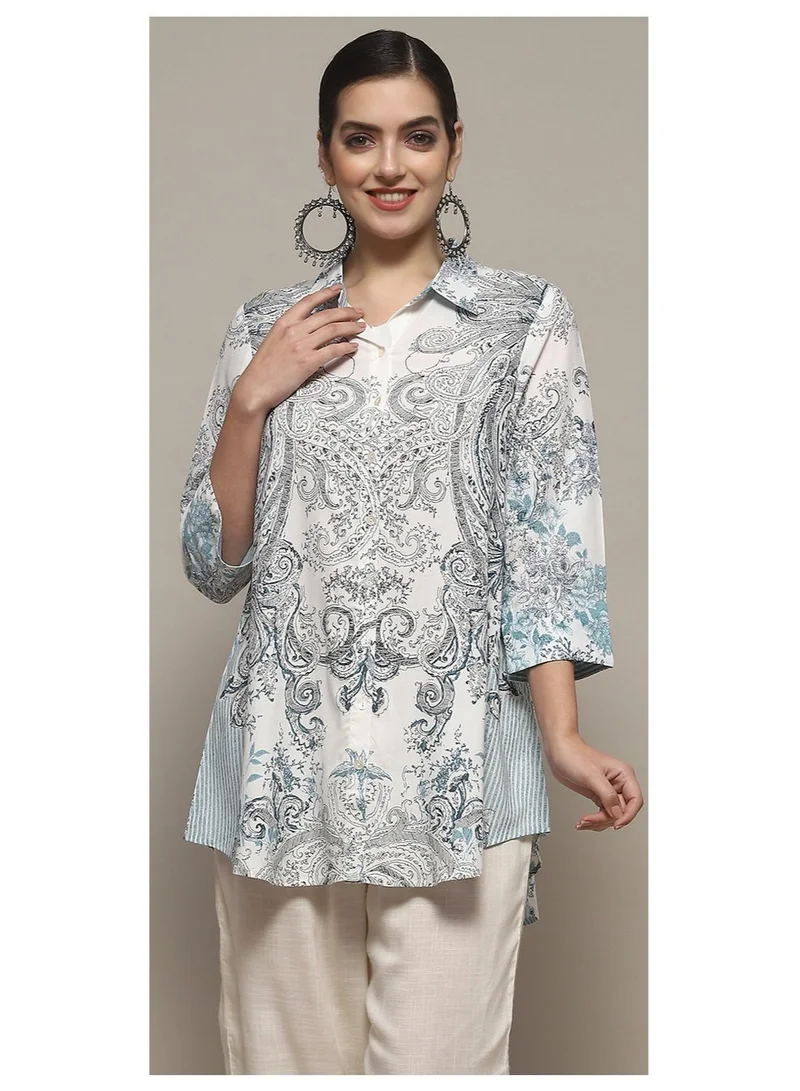 Biba  Blue Viscose Straight Kurti for Women | Best Price UAE