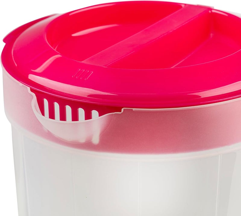 VOXRO 2-Pack 1-Gallon Plastic Pitchers with Lids – Iced Tea Pitchers with Twist Cover BPA-Free, Dishwasher & Freezer Safe, Ideal for Water, Juice & Fridge Storage - Image 5