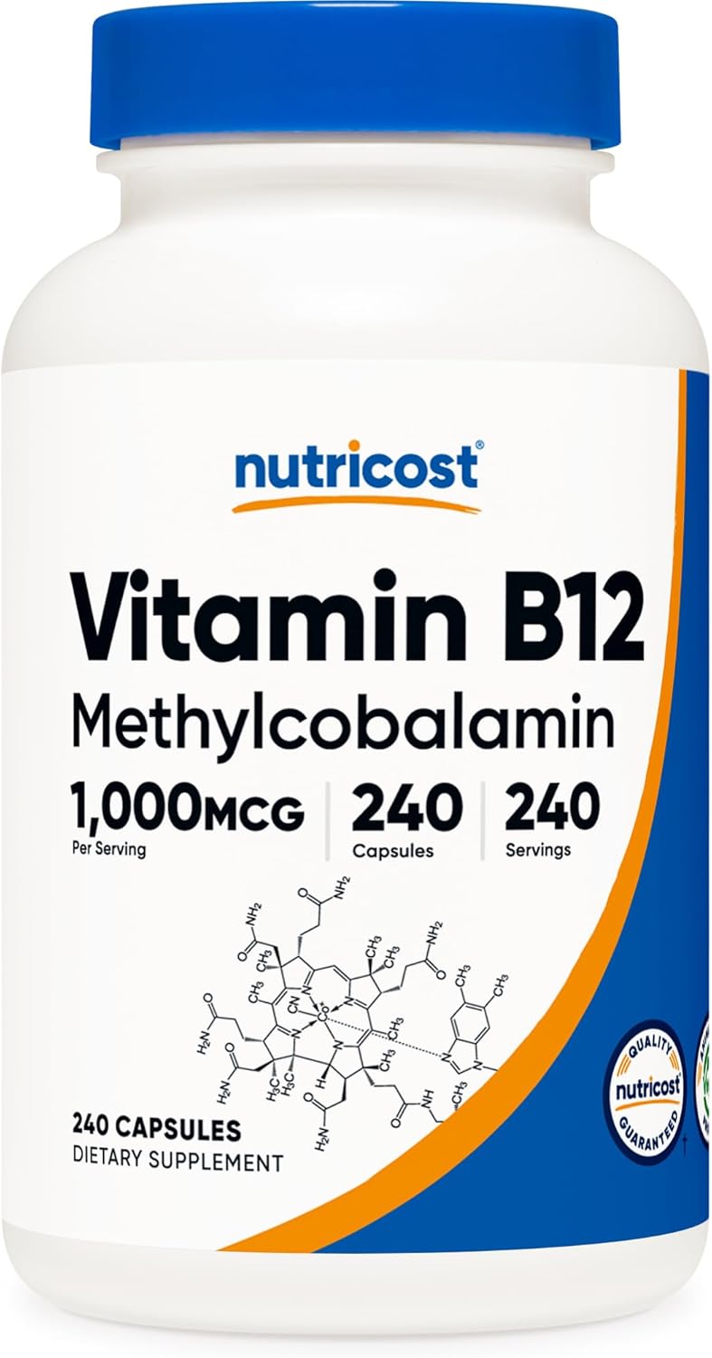 Nutricost Vitamin B12 Methylcobalamin 1000mcg Capsules for Adults - Image 1