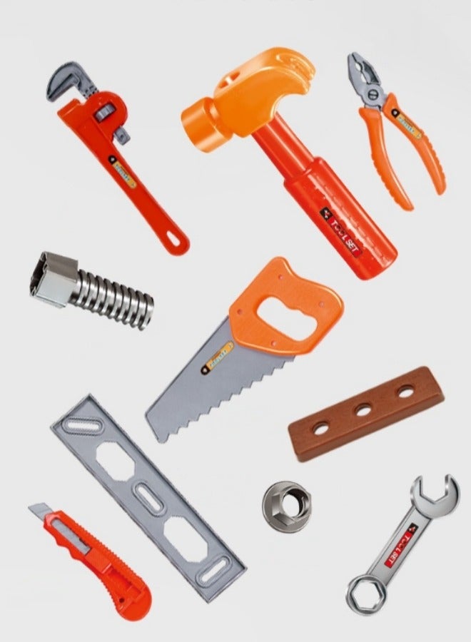 Kids Tool Set Children's Backpack Toys Disassembly And Repair Toys Repair Tool Toy Set Pretend House Toys Suitable For Boys And Girls Gifts Various Tools 22pcs (Orange) - Image 5